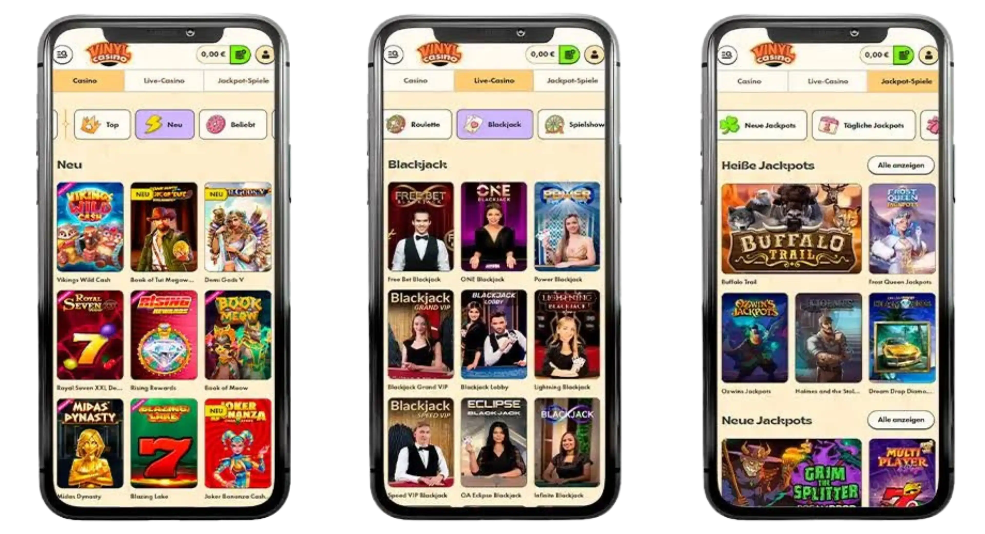 Vinyl Casino App-Screenshot